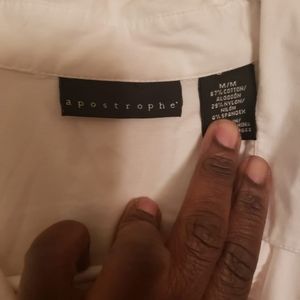 Barely worn white Apostrophe shirt